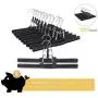 JS HANGER Metal Slack Hanger 12.6" clamp with Anti-Slip Coating for Pants and Skirts, 12-Pack