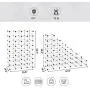 SONGMICS Shoe Rack, Space Saving 32-Pair Plastic Shoe Units, Cabinet Storage Organizer, Ideal for Entryway Hallway Bathroom Living Room, 35.8 L x 14.2 W x 54.7 H Inches, White ULPC48S