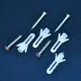 Shappy 2 Sets (8 Pieces) Spring Loaded Mirror Hanger Clips Set Unframed Mirror Mount Clips with Rawl Plugs and Screws