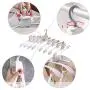 HJYPYJ Magic Hanger,8 in 1 360?? Rotate Multifunction Folding Hangers,Non-Slip Plastic Hanger,Space-Saving Organizer Hanger One-Click Folding/Pink / 56.5x19cm