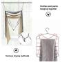 Pants Hangers, NUOSEM Space Saving Hangers - with 10 Clips Multi-layer Non Slip Slack Hangers - Closet Organizer Swing Arm Jeans Trouser Hanger for Scarf Shock Towel Mens Clothes Hangers, Black 2pack