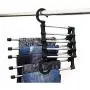 KIPB 5 in 1 Multifunctional Stainless Steel Tie Belt Pants Clothes Hanger Folding Space Saving Closet Organizer Storage Rack KIPB 5 in 1 Multifunctional Stainless Steel Tie Belt Pants Clothes Hanger Folding Space Saving Closet Organizer Storage Rack
