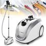 PurSteam - 2019 Official Partner of Fashion - Full Size Steamer for Clothes, Garments, Fabric - Professional Heavy Duty - 4 Steam Levels Producing Perfect Continuous Steam