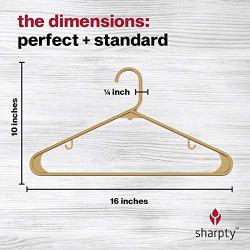 Sharpty Beige Plastic Hangers, Plastic Clothes Hangers, Clothing Hangers, Durable and Slim Hangers (60 Pack)