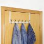 WEBI Over The Door Hook,Over The Door Towel Rack with 6 Coat Hooks for Hanging,Door Coat Hanger Over Door Coat Rack for Towels,Clothes,Bathroom,Chromed WEBI Over The Door Hook,Over The Door Towel Rack with 6 Coat Hooks for Hanging,Door Coat Hanger Over Door Coat Rack for Towels,Clothes,Bathroom,Chromed