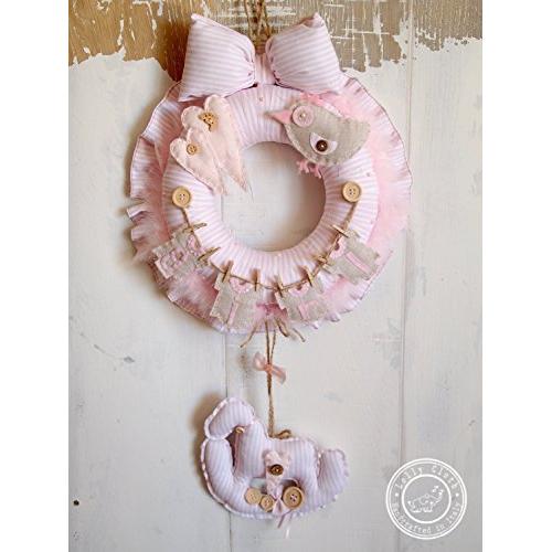 Hospital Door Hanger Decoration, Baby Girl Birth Wreath, 2-DAY FEDEX DELIVERY to USA, Canada, Europe & Others