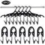 muyan 10PCS Travel Hangers, Ultra-Light Portable Folding Clothes Rack, can Help You Save Space in The Home and Travel use, Non-Slip Design is Convenient for Drying Various Clothes. (newblack)