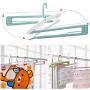 5pcs Random Color Space Saving Coat Clothes Hangers Non Slip Slim-Line Soft Extension Clothing Hotel, Home, etc. Hangers