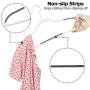 ZENY 100 Pack Plastic Coat Hangers, Space Saving Clothes Hanger with Non-Slip Stripe and 360° Swivel Hooks, 0.2& Thickness, Gray