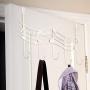 yodaliy Door Hanger Hook, Door Back Metal Music Note Over Door 5 Hooks Coat Clothes Storage Rack Wall Hanger Kitchen Bathroom Organizer(White,White)