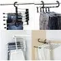 5pcs Random Color Newest Multifunction 5 in 1 Pant Rack, Shelves Stainless Steel Clothes Hangers Multi-Functional Wardrobe Magic Hanger Decoration 5pcs Random Color Newest Multifunction 5 in 1 Pant Rack, Shelves Stainless Steel Clothes Hangers Multi-Functional Wardrobe Magic Hanger Decoration