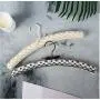 10 Pcs Fancy Gold Black Lace Fabric Padded Hanger for Wedding Dress, Beautiful Lace Satin Clothes Coats Hanger Rack for Bride Random Color 10 Pcs Fancy Gold Black Lace Fabric Padded Hanger for Wedding Dress, Beautiful Lace Satin Clothes Coats Hanger Rack for Bride Random Color