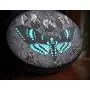 Holo Deaths Head Hawkmoth Lunar Moon Phases Hand Made 3 Hook Jewelry Key Hanger Organizer