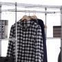 Moon_Daughter Large Steel Closet Clothes Hanger Rod Garment Shoe Rack Shelf Storage Towel Sock Shirts Pants 2 Rods 8 Shelves