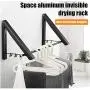 Folding Clothes Hanger Foldable Multifunction Wall Mounted Clothes Rail Drying Rack Color Random