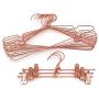 KOOBAY Top 17" Rose Copper Gold Shiny Steel Wire Clothes Hanger Non Slip Shoulders for Shirts,Coat,Slacks Storage & Display (10 Ps/Lot)