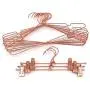 KOOBAY Top 17&quot Rose Copper Gold Shiny Steel Wire Clothes Hanger Non Slip Shoulders for Shirts,Coat,Slacks Storage & Display (10 Ps/Lot)