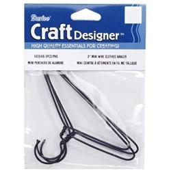 Darice Miniatures Wire Clothes Hanger - 3 inches - 3 Pieces