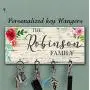 Personalized Decorative Floral key holder for wall Storage Hook key Organizer wall Great housewarming gifts Dog leash rack Christmas gifts for new homeowner Apartment warming gift Multi key hanger Personalized Decorative Floral key holder for wall Storage Hook key Organizer wall Great housewarming gifts Dog leash rack Christmas gifts for new homeowner Apartment warming gift Multi key hanger
