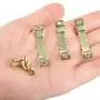 LETS MEETi TIMESETL 100 Pieces Picture Frame Hanging Sawtooth Hangers Kits Double Hole 200 Head Screws Wall Mounting Golden Color
