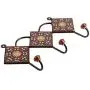 Indianshelf Handmade 1 Artistic Vintage Brown Ceramic Wheel Wall Hooks Tile Hanger/Key Hooks for Clothes Indianshelf Handmade 1 Artistic Vintage Brown Ceramic Wheel Wall Hooks Tile Hanger/Key Hooks for Clothes