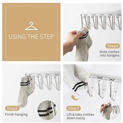 Magical Sock Hangers BARLEYHOME 3 Pack Sock Hangers, Space Saving Hangers Clothes Organizing in One Second Drying Rack Rotatable Windproof Laundry with 10 Clips