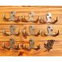 Heavy Duty Wall Hooks 8 Pack Double Prong Robe Hook Rustic Hooks Retro Clothes Hanger Coat Hanger Wall Mounted Hook with 20 Screws 35 LB