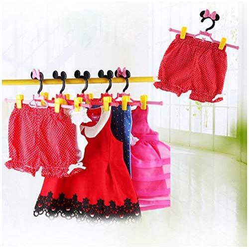 DNJKSA 5pcs/lot Child Cartoon Hanger Baby Retractable Skirt Hangers Adult Pants Clothes Hangers Rack(Random Color)