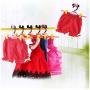 DNJKSA 5pcs/lot Child Cartoon Hanger Baby Retractable Skirt Hangers Adult Pants Clothes Hangers Rack(Random Color)