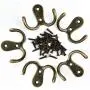 HOVEOX 20 Pcs Double Prong Robe Hook Retro Towel Cloth Hanger Wall Hat Jewelry Hooks Rustproof Rustic Hooks Utility Hooks with 40 Pcs Screws and a Screwdriver (Bronze) HOVEOX 20 Pcs Double Prong Robe Hook Retro Towel Cloth Hanger Wall Hat Jewelry Hooks Rustproof Rustic Hooks Utility Hooks with 40 Pcs Screws and a Screwdriver (Bronze)