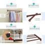YOOGANA Simple Drying Coat Rack, Floor Drying Rack Clothes Bags Hanger, Triangle Folding Moving Indoor Storage Shelf Creative Modern Home Furniture (Brown)