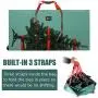 IC ICLOVER Christmas Tree Storage Bag, Extra Large Waterproof Rolling Duffel Box, Fits 6-9 Feet Artificial Disassembled Tree, Dustproof Holiday Decorations Storage Case with Wheels and Handles, Green