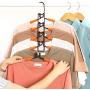 SUPOW Clothes Hangers, 5 in 1 Multi-Layer Nop-Slip Wardrobe Clothes Rack Metal Space Saver Clothes Storage Clothes Rack for Jacket, Coat, Sweater,Trousers, Shirt, T-Shirt, Ect.(Kids Size) (Bronze)