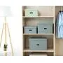 ANMINY Storage Boxes Set of 3 with Lids and Handles Foldable Lidded Cotton Linen Fabric Home Storage Cubes Bins Baskets Clothes Toys Organizer Containers Small + Medium + Large Size, Green ANMINY Storage Boxes Set of 3 with Lids and Handles Foldable Lidded Cotton Linen Fabric Home Storage Cubes Bins Baskets Clothes Toys Organizer Containers Small + Medium + Large Size, Green