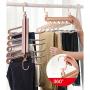 HJYPYJ Magic Hanger,Household 6 in 1 PP Folding Hanger,Multi-Layer Storage Trouser Hangers,Space-Saving Organizer Hangers, Sturdy/Gray / 3 pcs