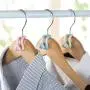 shlutesoy 5/10/15Pcs Mini Non-Slip Home Clothes Storage Hangers Holder Organizer Hooks Set - Blue 5pcs
