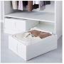Ikea Storage Underbed Boxes Closet Zippered (2 Pack) White
