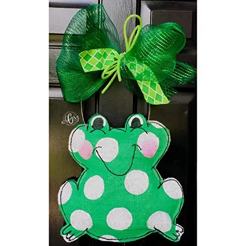 Polka Dot Frog Burlap Door Hanger- Frog Burlap Door Hanger-Spring Door Hanger- Spring Wreath-Frog Wreath-Door Decor Polka Dot Frog Burlap Door Hanger- Frog Burlap Door Hanger-Spring Door Hanger- Spring Wreath-Frog Wreath-Door Decor