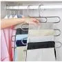 5 Layers 5pcs Multi Functional Clothes Hangers Pants Storage Hangers Cloth Rack Multilayer Storage Cloth Hanger