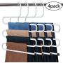 Zebrago Pants Hanger， Multilayer Pants Hangers Trouser Hangers S Shaped Non Slip Stainless Steel Metal Hangers Space Saving Closet Storage for Tie Scarf Shock Jeans Towel Clothes（4Pack ）