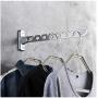 DNJKSA 30cm Folding Wall Hanging Retractable Clothes Hangers Storage System Hotel Home Hangers for Clothes Organization