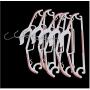 10pcs Children Adult Non-Slip Metal Shirt Trouser Hook Hangers Coat Hanger Clothes Rack Random Color