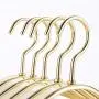 Standard Clothing Hangers Luxurious Non Slip Heavy Duty Seamless Wide ShoulderSuit Hanger Space Saving Clothes Drying Clothes Stainless Steel Hangers Cloth Hanger Sliver Gold Hangers 10 Pack For Skirt