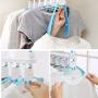 Yuqianjin 16.5inch Magic Hangers Suit Clothes Hangers，Foldable Rotary Multi-Function Drying Rack Space Saving Clothes Hangers (Color : White)