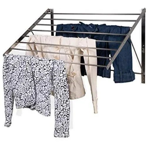 brightmaison Clothes Laundry Drying Rack Heavy Duty Stainless Steel Wall Mounted Folding Adjustable Collapsible Space Saver 6.5 Yards Drying Capacity brightmaison Clothes Laundry Drying Rack Heavy Duty Stainless Steel Wall Mounted Folding Adjustable Collapsible Space Saver 6.5 Yards Drying Capacity