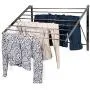 brightmaison Clothes Laundry Drying Rack Heavy Duty Stainless Steel Wall Mounted Folding Adjustable Collapsible Space Saver 6.5 Yards Drying Capacity Fully Assembled