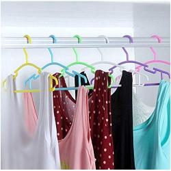 20 PCs 2715 cm Children Clothes Hanger Baby Coat Towel Storage Organizer with Hooks Wardrobe Space Save Random Color