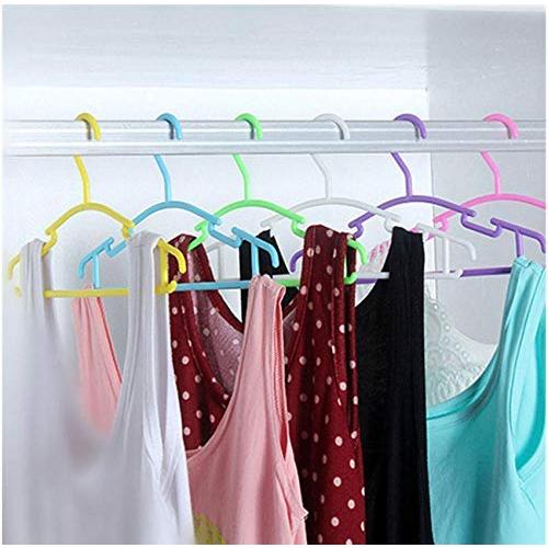 20 PCs 2715 cm Children Clothes Hanger Baby Coat Towel Storage Organizer with Hooks Wardrobe Space Save Random Color