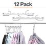 LuLaRine Stainless Steel Magic Hangers Space Saving Hangers Clothes Space Saving Wardrobe Clothing Hanger Organizer Closet (12 Pack)