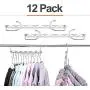 LuLaRine Stainless Steel Magic Hangers Space Saving Hangers Clothes Space Saving Wardrobe Clothing Hanger Organizer Closet (12 Pack)